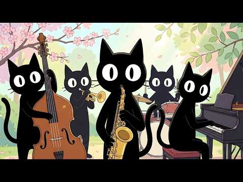 Black Cats Spring Jazz for Creative Work: Bright & Comforting Focus Music