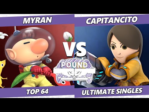 Pound 2022 Top 32 - Myran (Olimar) Vs Capitancito (Mii Swordfighter, Mii Gunner) SSBU Smash Ultimate