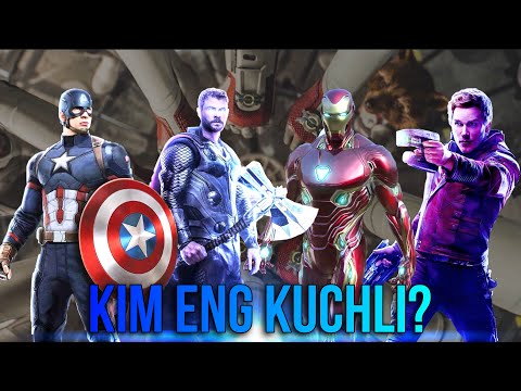 Eng Kuchli Jamoa - Kapitan Amerika, Tor, Yulduzlar Lordi, Temir Odam. Marvel