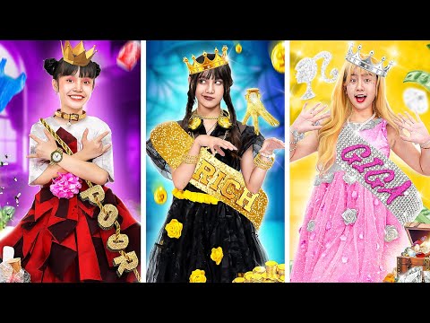 Poor Vs Rich Vs Giga Rich Kid In Dress Up Challenge - Funny Stories About Baby Doll Family