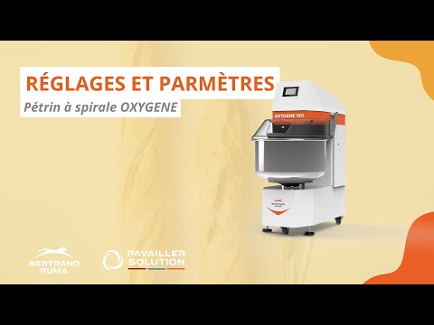 video 1, Pétrin à spirale OXYGENE 200 kg cuve fixe