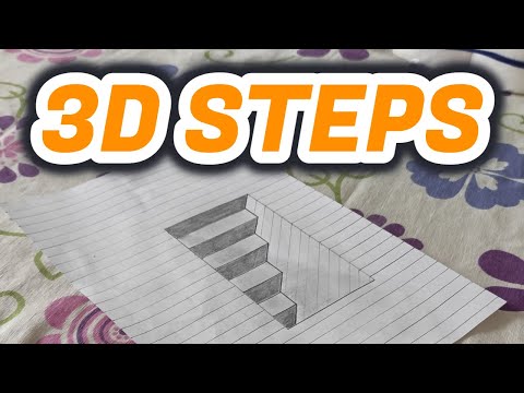 How to draw 3D Steps in a Hole - Optical Illusion Drawing on Paper