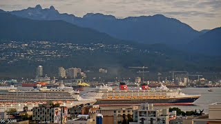 Caribbean Princess & Disney Wonder Showing Off their Moves in their Vancouver Cruise Season Finale