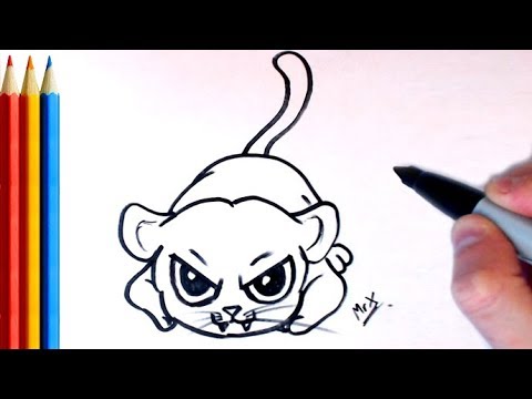 How to Draw Baby Panther/JoJo Siwa - Step by Step Tutorial