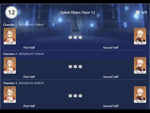 Solo Yoimiya & Kazuha Continuous Run 9* Floor 12 Spiral Abyss 2.4 | Genshin Impact