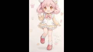 【VTuber】みたりんこちゃん先生(姫ちゃん先輩なノリで)！【且つ神絵師様！】お誕生日くりすま絵！v #Short #AI生成 #grok