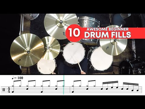 10 Simple BEGINNER Drum Fills | Play-Along Workout