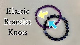 How to tie elastic bracelets - simple knot