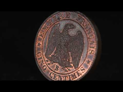 Münze, Frankreich, Napoleon III, 5 Centimes, 1857, Rouen, Piéfort, STGL