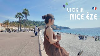 【Nice vlog】南仏 ニースで過ごすのんびり2泊3日旅🇫🇷🪻🌿 おすすめcafe☕️| Èze散策|海辺ディナー🍷 |ホテルルームツアー