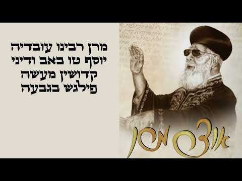 תצוגה מקדימה לשיעור מרן רבינו עובדיה יוסף   טו באב ודיני קדושין מעשה פילגש בגבעה