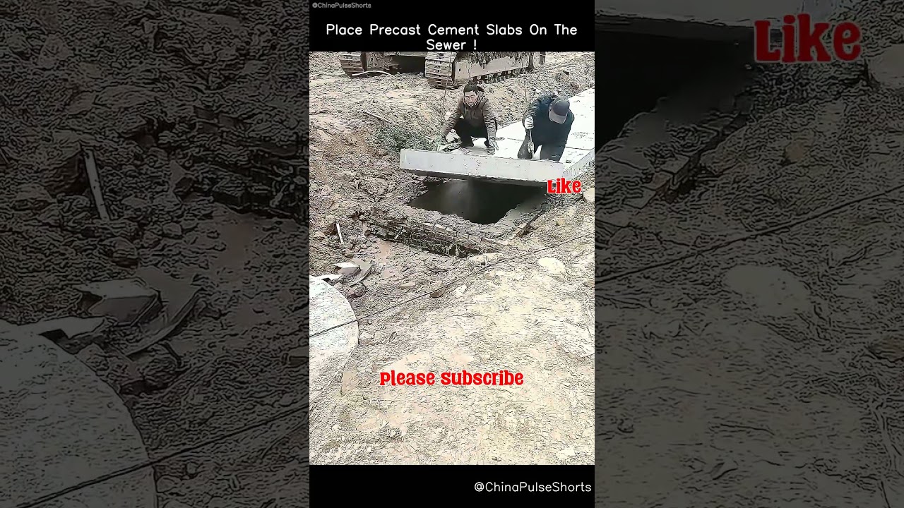 Placing Precast Cement Slabs on Sewers: Do’s & Don’ts 🚧🛠️ #sewerconstruction #precastconcrete