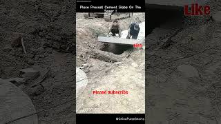 Placing Precast Cement Slabs on Sewers: Do’s & Don’ts 🚧🛠️ #sewerconstruction #precastconcrete