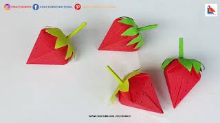 Paper Strawberries craft