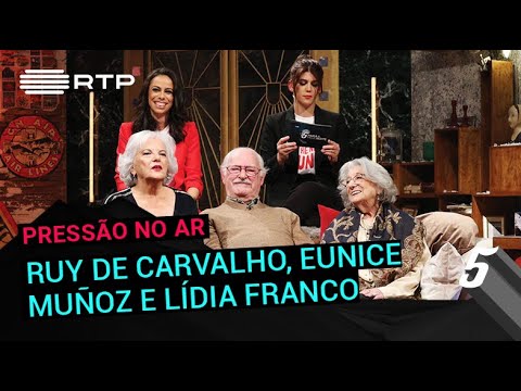 Pressão no Ar a Ruy de Carvalho, Eunice Muñoz e Lídia Franco | 5 Para a Meia-Noite | RTP
