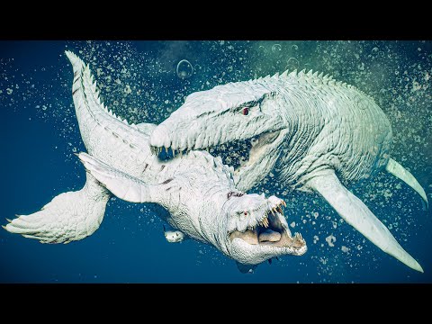 Mosasaurus Albino vs All Albino marine reptiles | Jurassic World Evolution 2
