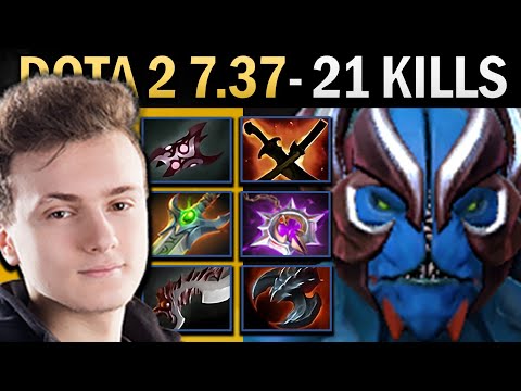 Nightstalker Gameplay Miracle with 21 Kills and Nullifier - Dota 2 7.37