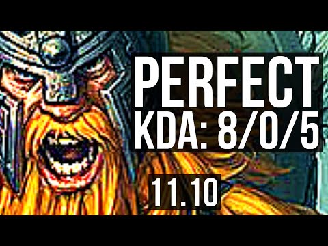 OLAF vs KAYN (JUNGLE) | 8/0/5, 70% winrate, Legendary | KR Diamond | v11.10