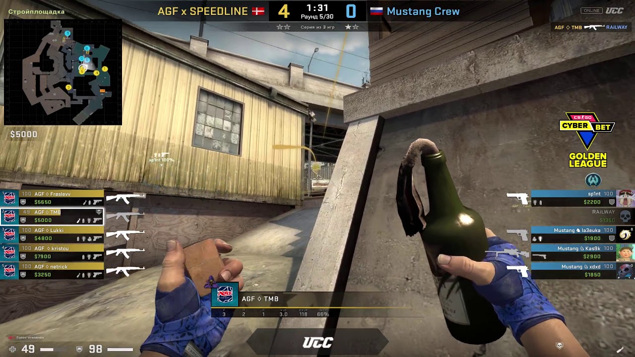Mustang Crew vs Agf Esport - Cyber Bet Golden League Round 1 - CS:GO