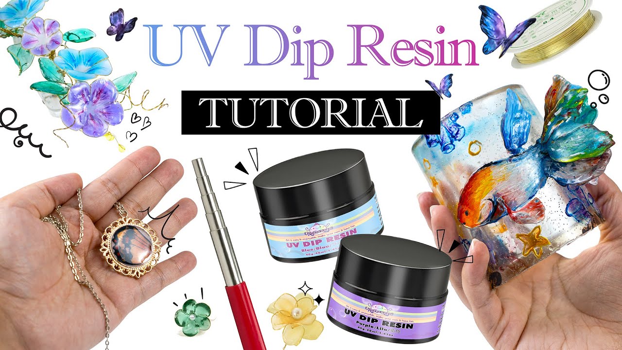 Step-by-Step: DIY Wire Flowers & Butterfly Using UV Dip Resin Kits！