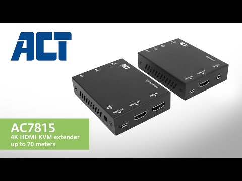 ACT 4K HDMI 2.0 KVM extender set over CAT6A, tot 70 meter