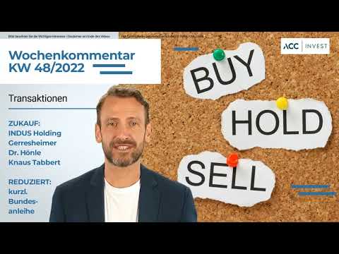 KW 48/2022 | Aktien Börsen Wochen-Kommentar | ACC INVEST