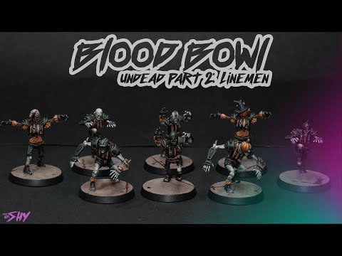 Necromantic Horror: Painting Blood Bowl Undead - Part 2, Zombie Linemen