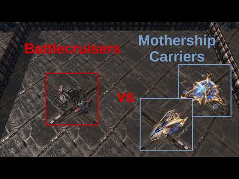Starcraft 2 | Battlecruisers vs Mothership and Carriers | Who win?