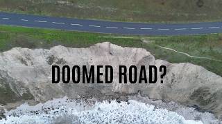 Road on a cliff-edge.....Isle of Wight
