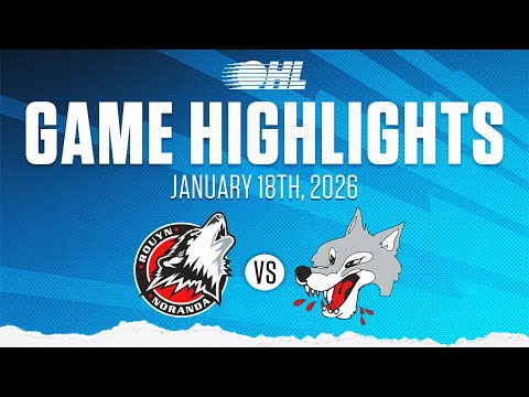 OHL Highlights: Rouyn-Noranda Huskies @ Sudbury Wolves Jan. 18, 2026