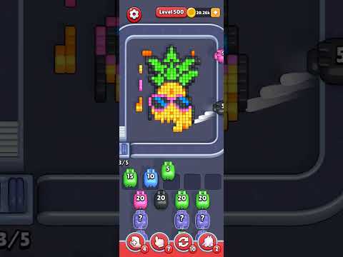 Pixel Flow Level 500 Walkthrough - Easy Difficulty Puzzle Solution