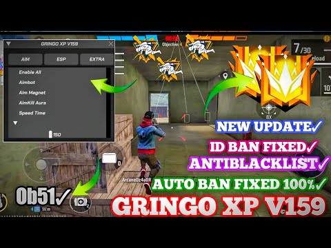 GRINGO XP V159 | OB51 FF HACK | FREE FIRE MOD MENU | GRINGO XP HACK | FF HACK