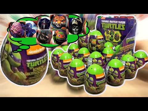 Teenage Mutant Ninja Turtles 2 TMNT Movie Nickelodeon 18 Kinder Surprise Eggs (eng Subtitles)