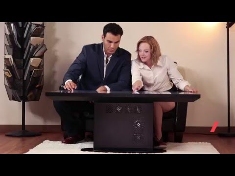4K multitouch coffee table supports “tangible” objects