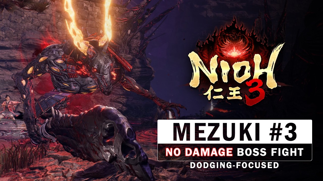 Nioh 3 - Mezuki #3 Boss Fight (No Damage)