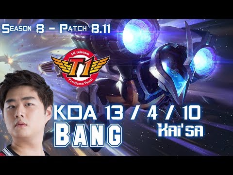 SKT T1 Bang KAI'SA vs EZREAL ADC - Patch 8.11 KR Ranked