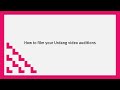 Urdang City University Of London How To Film Your Video Audition