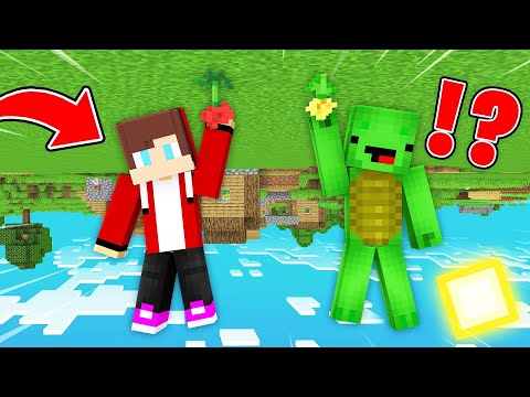 muzin - JJ And Mikey SURVIVE in An UPSIDE-DOWN ISLAND in Minecraft Maizen