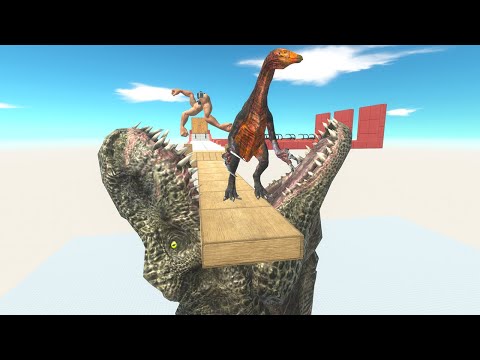 Jurassic World Challenge Mode Tyrannosaurus rex Head Under the Bridge Animal Revolt Battle Simulator