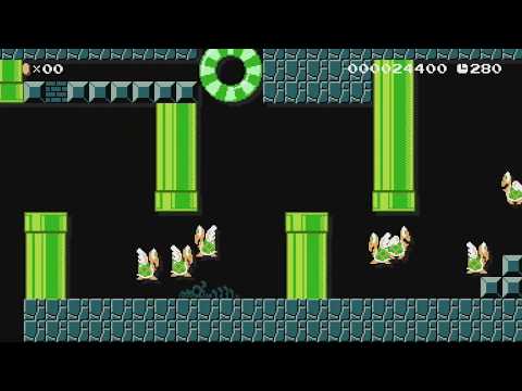 地下のファイアマリオ (FIRE PIRANHA PLANT) by すたっちMAKER2 - Super Mario Maker - No Commentary 1bo