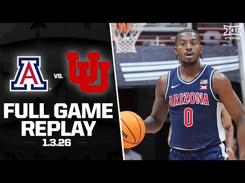 Arizona vs. Utah Full Game Replay (1.3.26) | 2025-26 Big 12 Men's Basketball