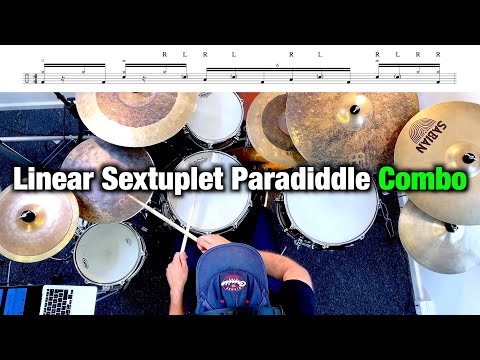 Linear Sextuplet Paradiddle Combo - Drum Lesson