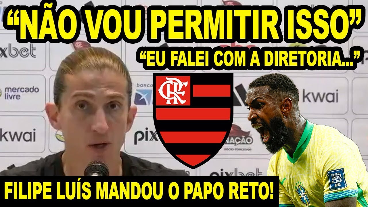 "NÃO VOU PERMITIR ISSO" FILIPE LUÍS DEU O PAPO PARA OS JOGADORES DO FLAMENGO! COLETIVA MENGÃO!