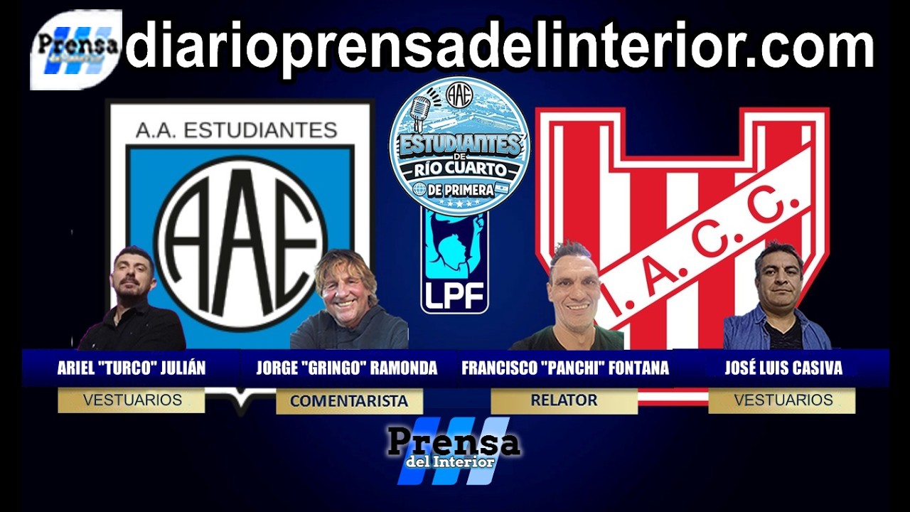 ESTUDIANTES (RC) vs INSTITUTO EN VIVO - Fecha 9 pendiente | Apertura 2026