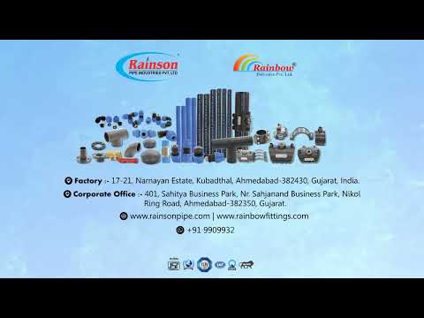 Rainbow 40-315 hdpe pipe fittings, pe 100, welding