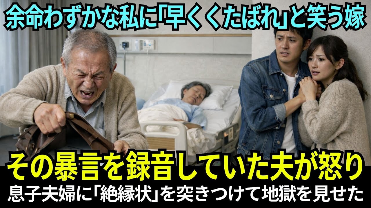 【スカッと】余命3ヶ月の母に『早く死ねばいいのに』と言った嫁の末路【シニアライフ】【60代以上の方へ】