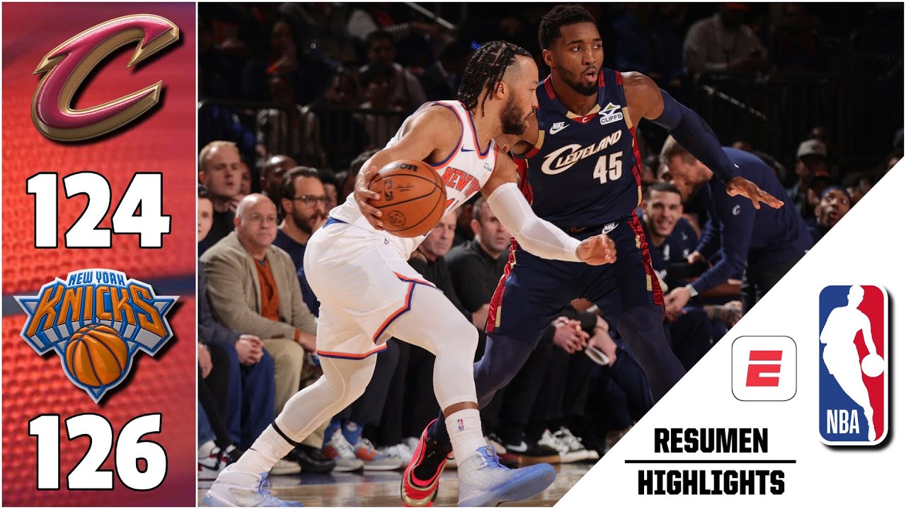 KNICKS vienen de atrás y se quedan con triunfo 126-124 ante CAVALIERS en partidazo de NAVIDAD | NBA