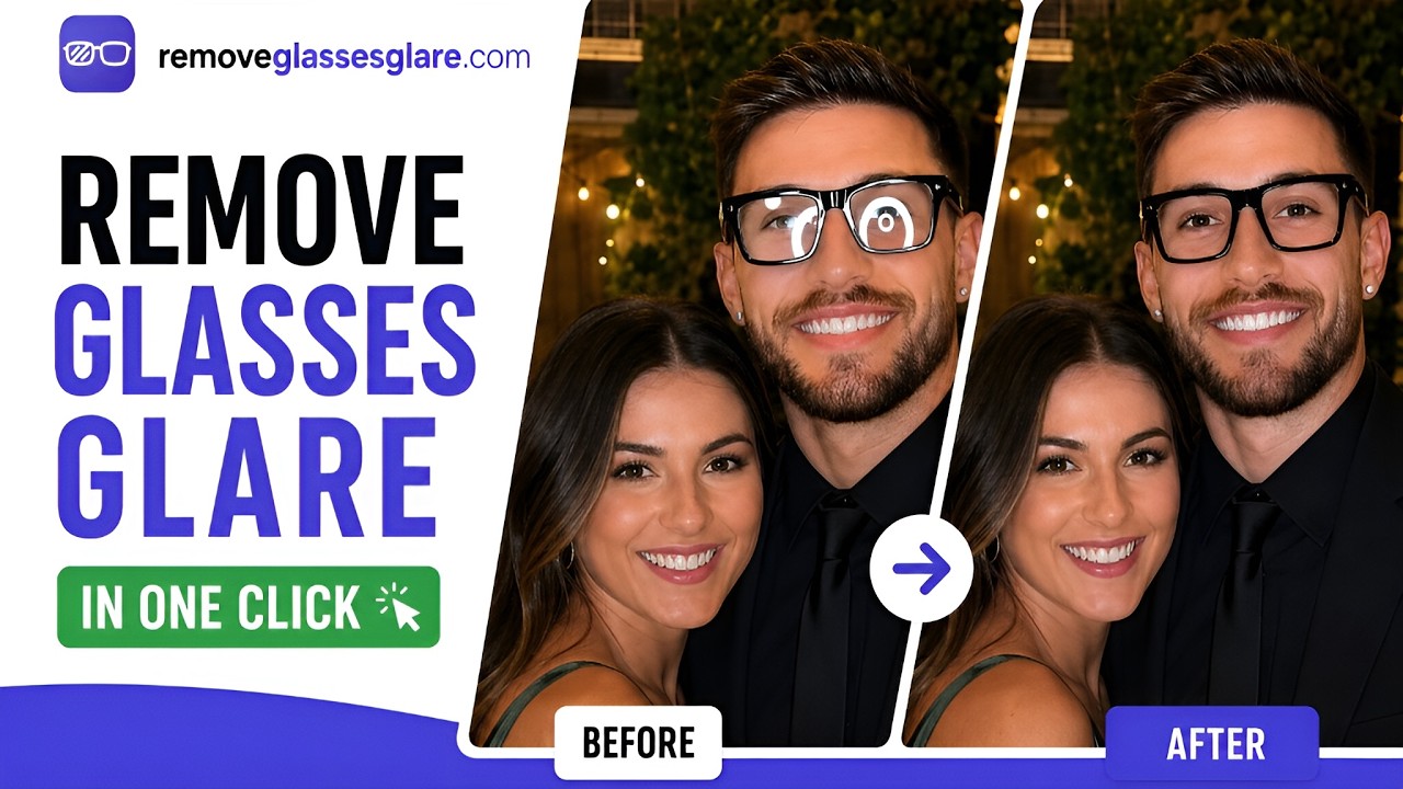 Remove Glare from Glasses in Photos Online