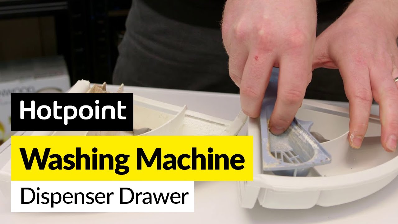Watch video How to Replace the Dispenser Drawer on a Hotpoint Washing Machine Now How to Replace the Dispenser Drawer on a Hotpoint Washing Machine