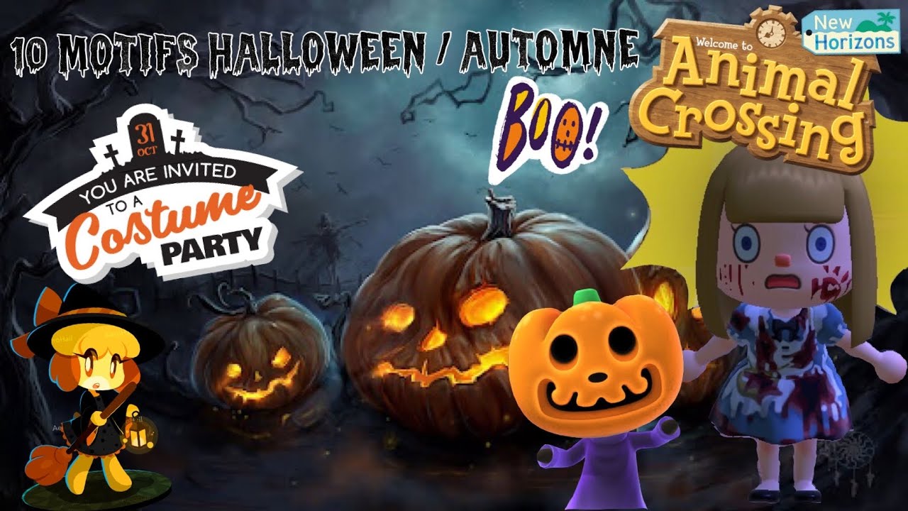 🎃10 MOTIFS HALLOWEEN 🎃 \ AUTOMNE 🍂 - 🏝ANIMAL CROSSING NEW HORIZON 🏝